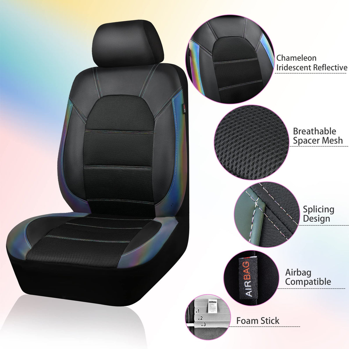 CAR PASS headrest and belt openings showing accessibility and convenience