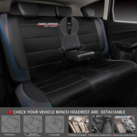 CAR PASS rear bench installation illustrating full-set coverage and fit