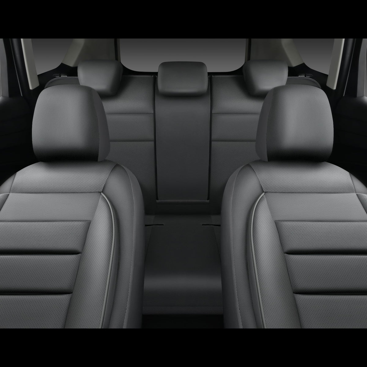 CAR PASS close-up of leatherette texture highlighting easy-clean benefits