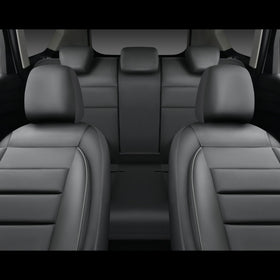 CAR PASS close-up of leatherette texture highlighting easy-clean benefits