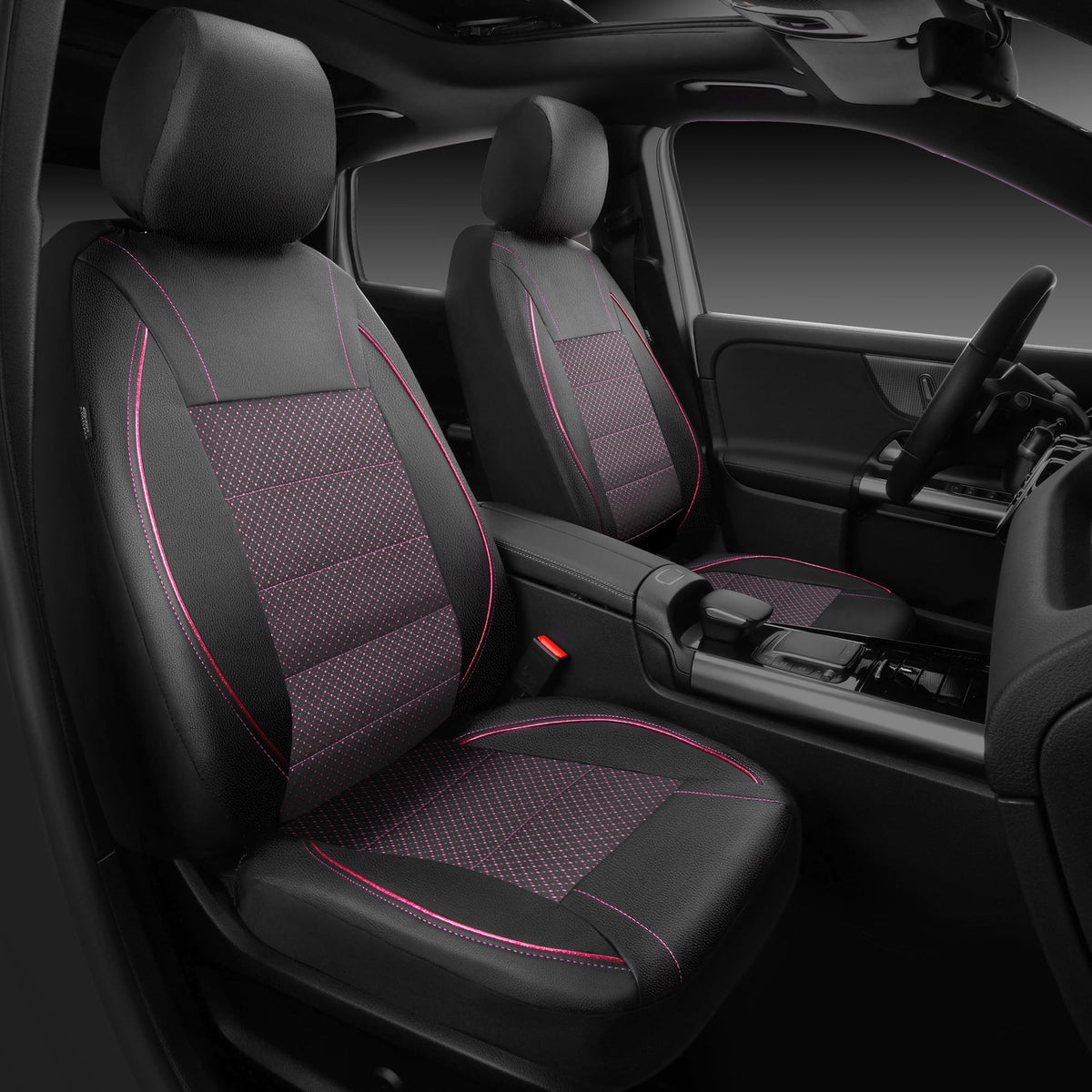 CAR PASS close-up of PU leather texture highlighting easy-clean finish