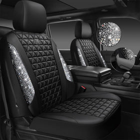 CAR PASS close-up of rhinestones and quilted texture for sparkle