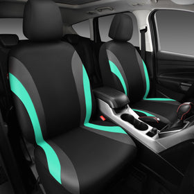 CAR PASS fabric close-up showing mint stitching and breathable texture for comfort and durability