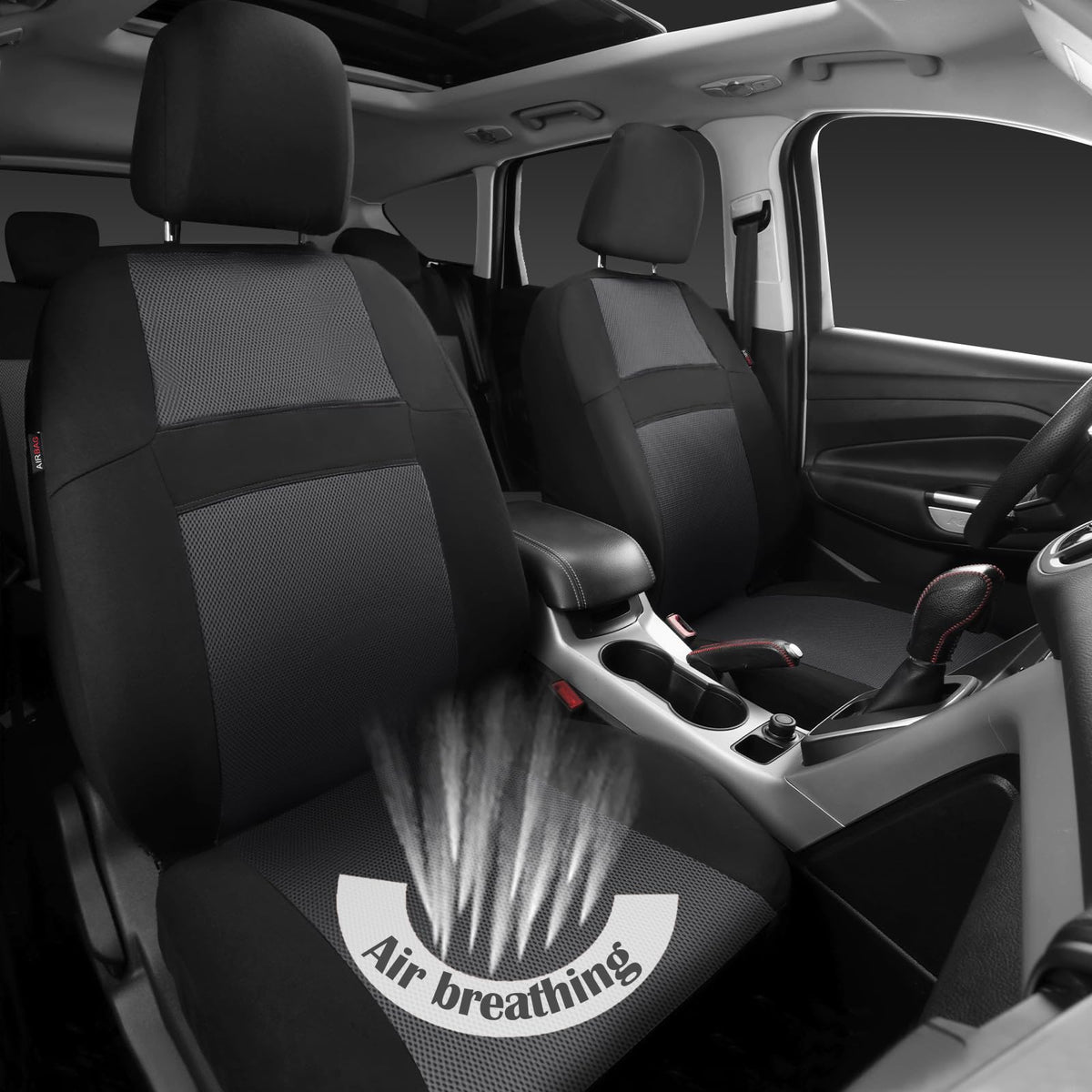 CAR PASS close-up of 3D air mesh texture providing breathability benefit