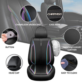CAR PASS close-up nappa leather texture highlighting durable, soft feel