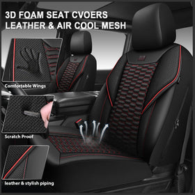 CAR PASS quilted faux leather close-up highlighting durable texture and comfort