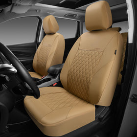 CAR PASS close-up of quilted faux leather texture for comfort benefit