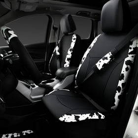 CAR PASS cow-print floor mats protecting carpet from dirt