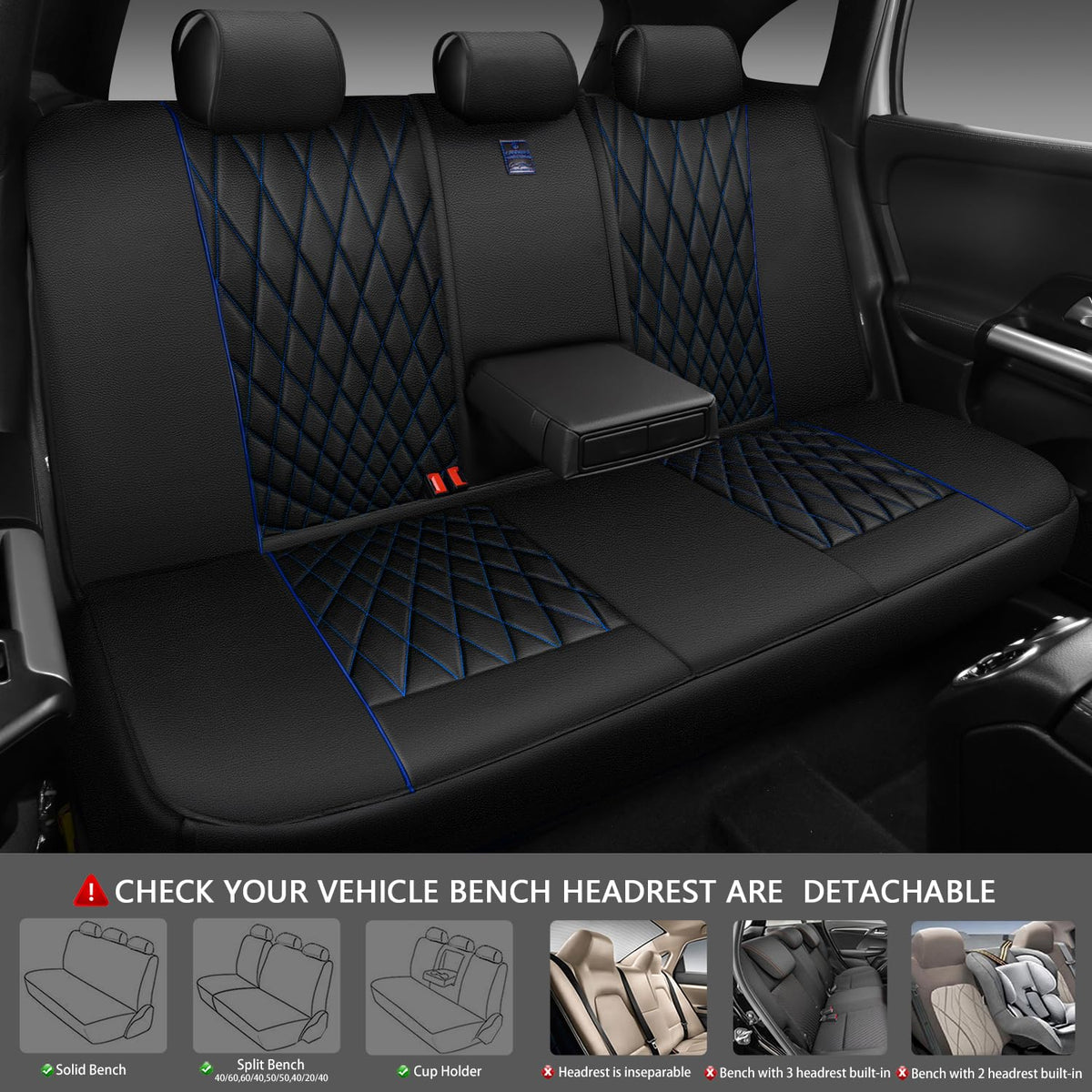 CAR PASS close-up of diamond stitching texture highlighting premium finish