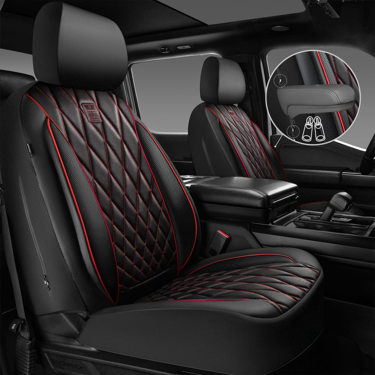 CAR PASS diamond stitching close-up highlighting premium look and durability