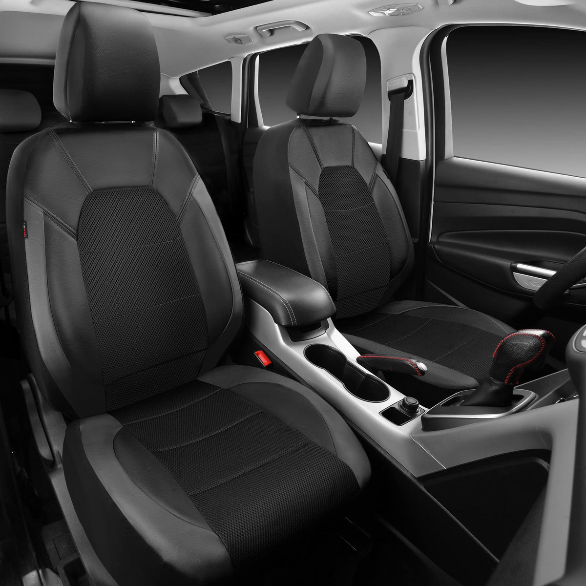 CAR PASS driver using covered seat illustrating comfort and sporty style