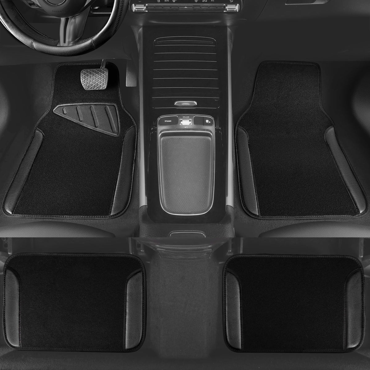 CAR PASS edge stitching and backing texture showing durable construction