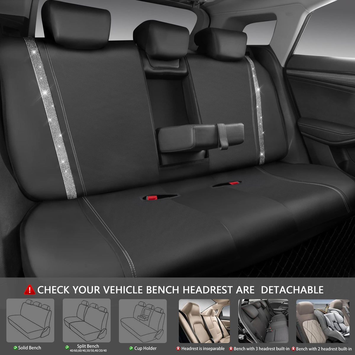 CAR PASS faux leather texture detail showing wipe-clean waterproof surface