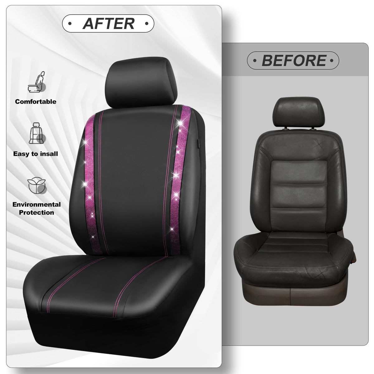 CAR PASS faux leather texture detail showing waterproof finish