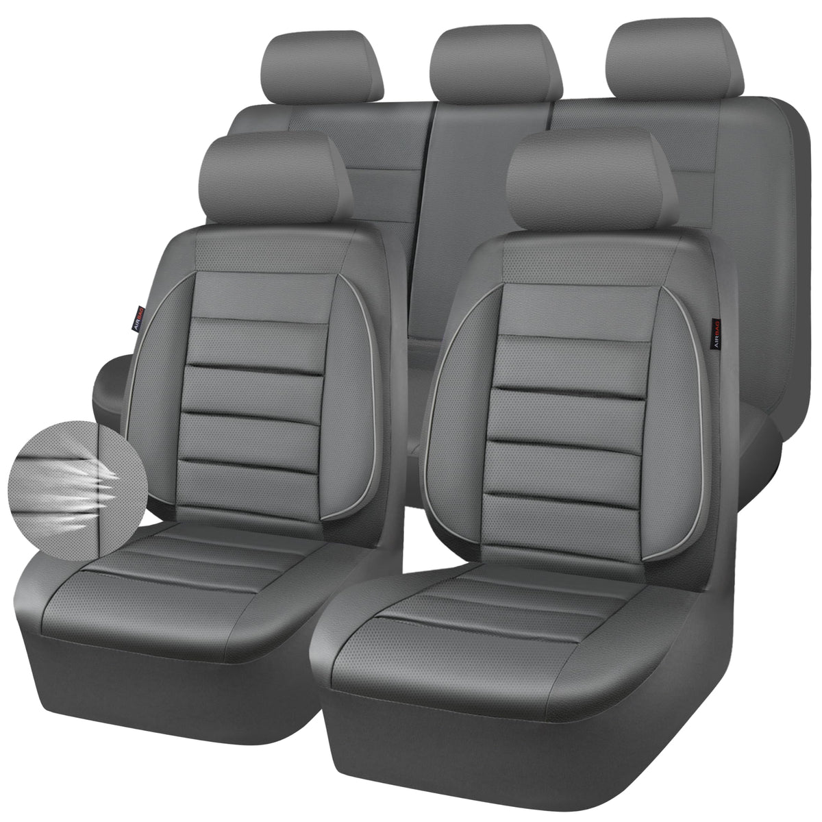 CAR PASS five-seat set laid flat showing complete coverage and convenience