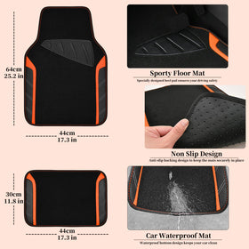 CAR PASS floor mat with water beading to show waterproof protection and easy cleanup