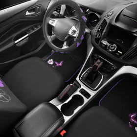 CAR PASS floor mats arranged front and rear displaying waterproof backing and coverage