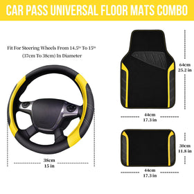 CAR PASS waterproof floor mats front and rear displayed protecting carpet