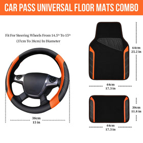 CAR PASS waterproof floor mats front and rear layout protecting carpet from spills