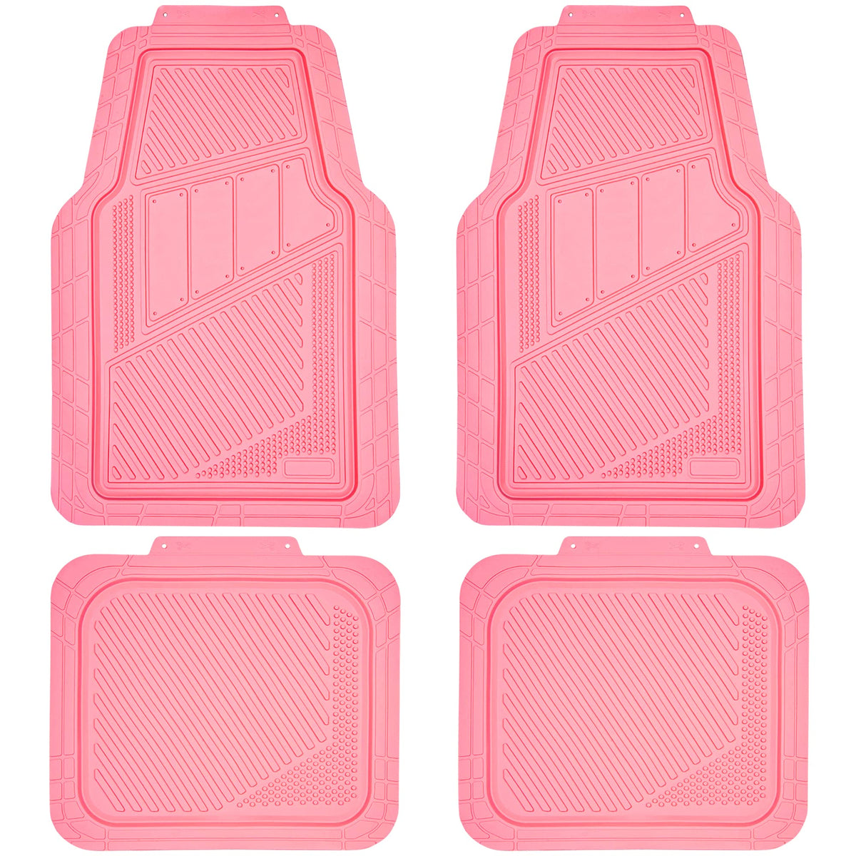 CAR PASS front mat full view showing pink style and durable protection