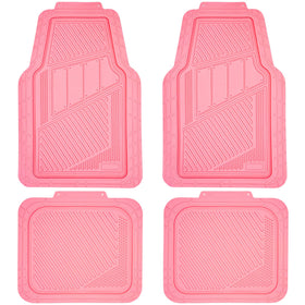 CAR PASS front mat full view showing pink style and durable protection