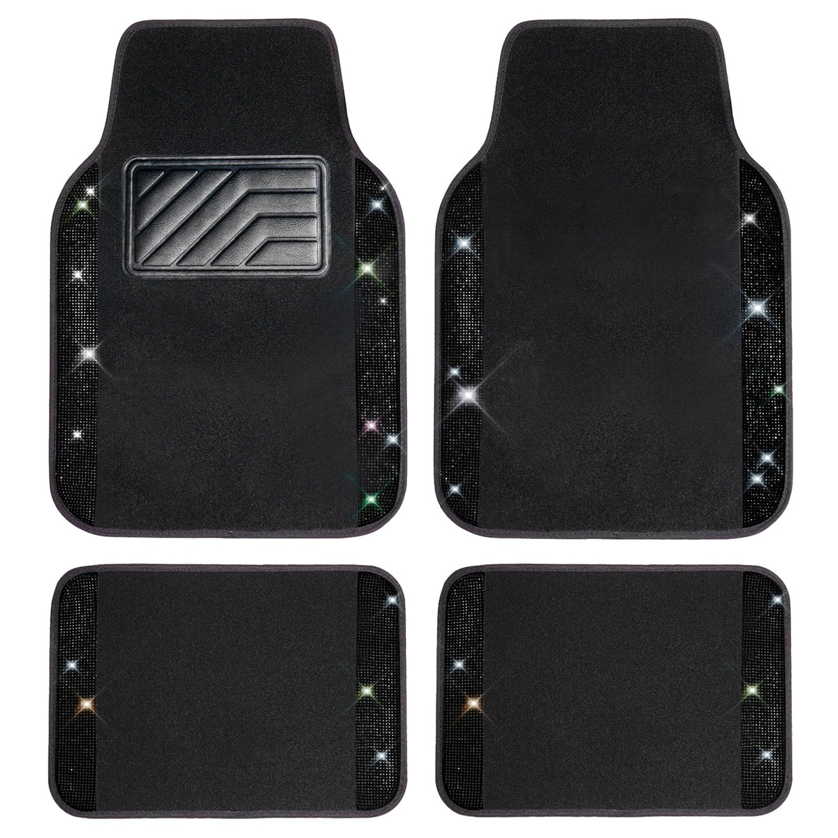 CAR PASS front mat overhead view showing full sparkle and coverage benefit