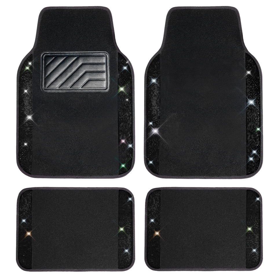 CAR PASS front mat overhead view showing full sparkle and coverage benefit