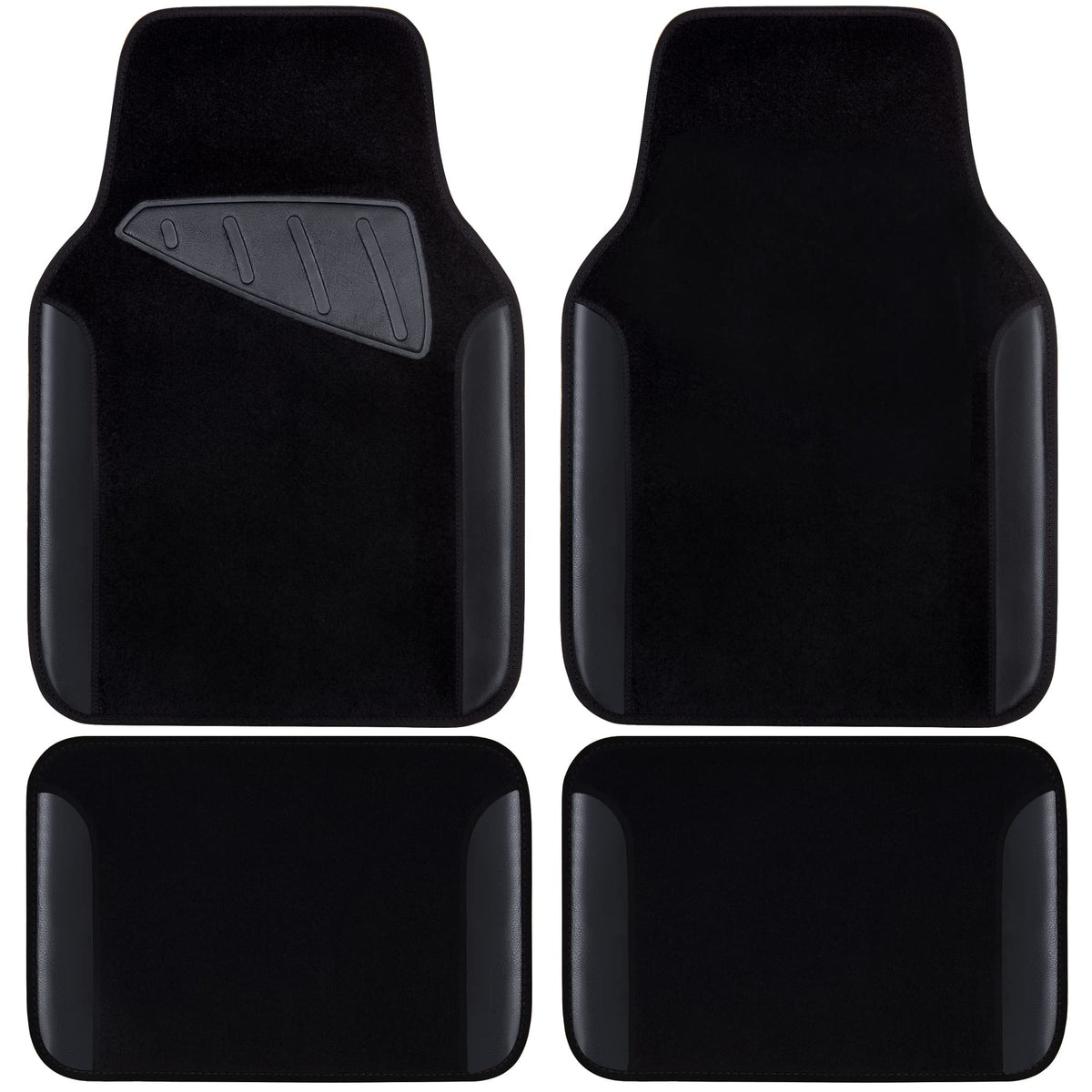 CAR PASS front mat top view showing sleek protection and easy cleaning