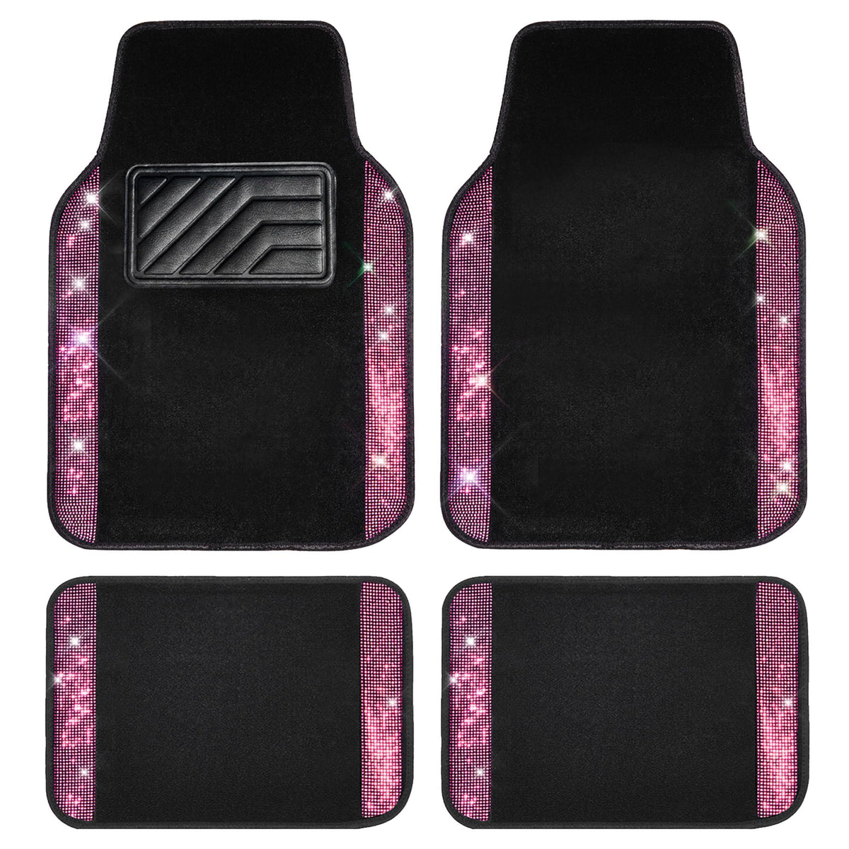 CAR PASS front mats flat view showing full pattern and protective coverage