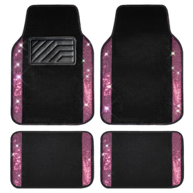 CAR PASS front mats flat view showing full pattern and protective coverage
