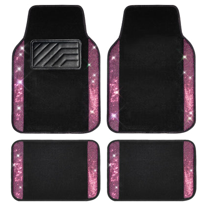 CAR PASS front mats flat view showing full pattern and protective coverage