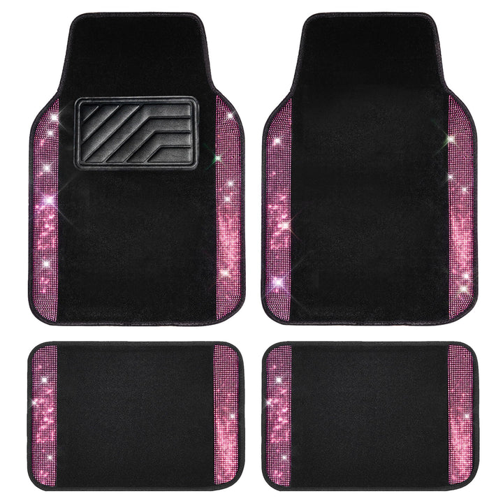 CAR PASS front mats flat view showing full pattern and protective coverage