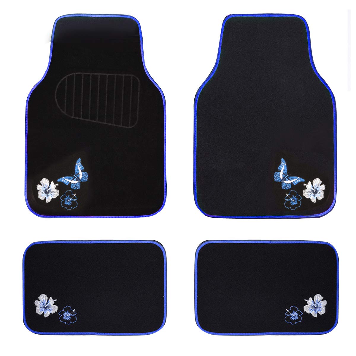 CAR PASS front mats packaging view showing set of four and design benefits