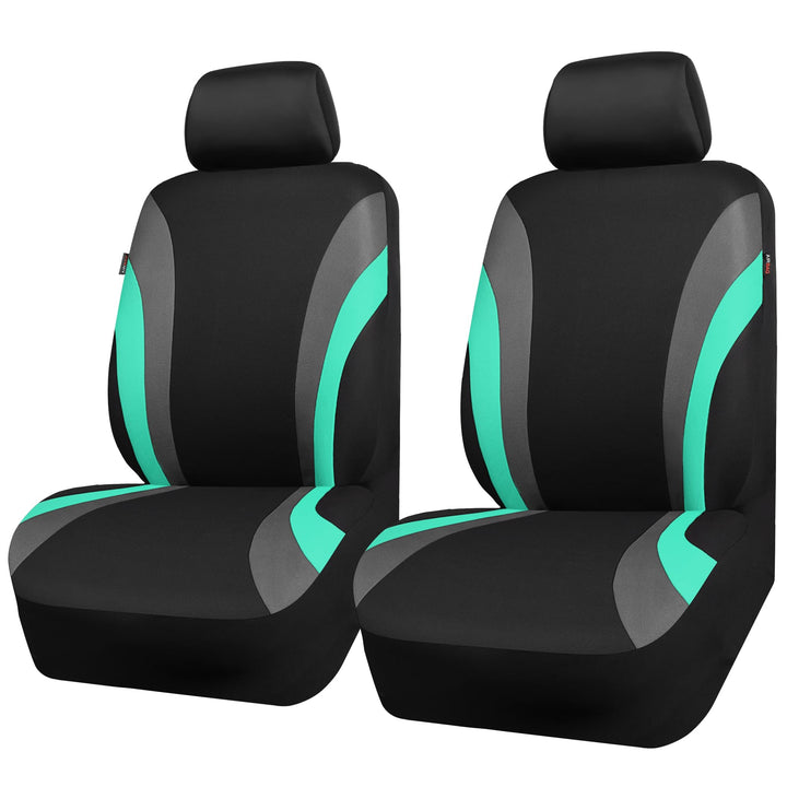 CAR PASS front packaging in mint and black showing included covers and headrests, clear contents benefit