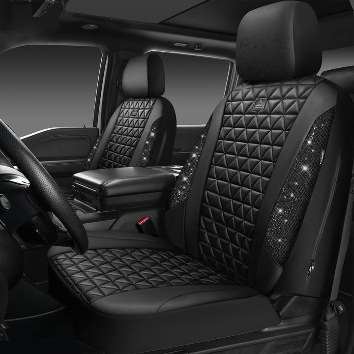 CAR PASS front packaging showing two-seat set and accessories for easy install