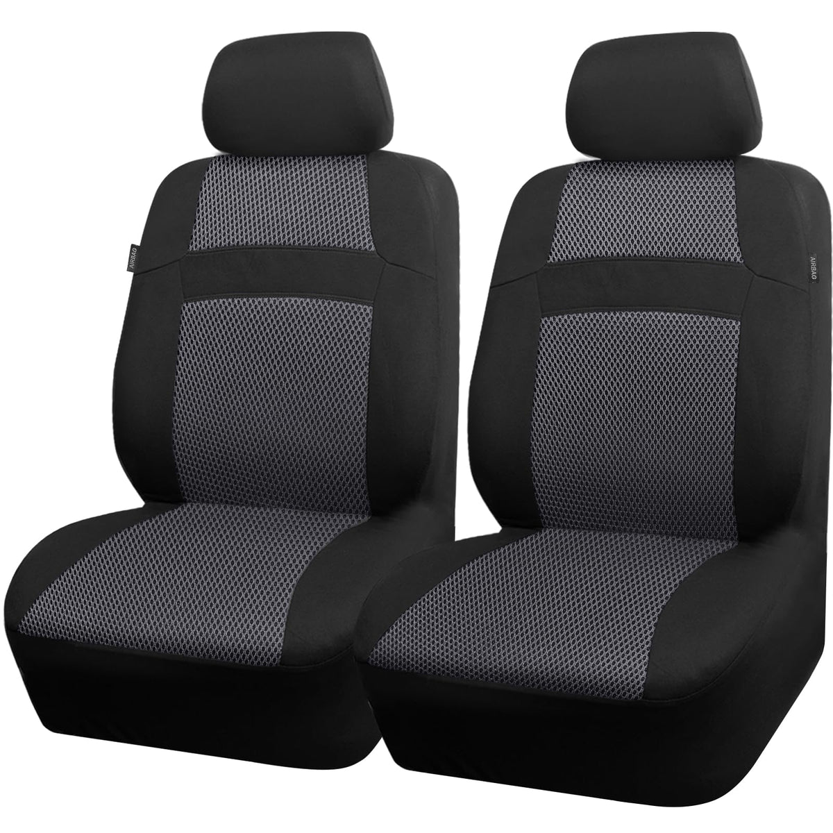 CAR PASS front packaging view showing pair and color, protects seats instantly