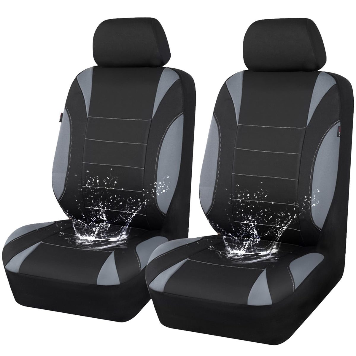 CAR PASS front packaging view showing included covers and headrests for quick setup