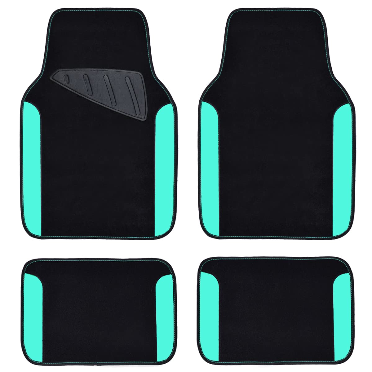 CAR PASS front packaging view showing black mint mats, highlighting protection