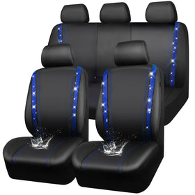 CAR PASS front seat cover blue showing full coverage and style benefit