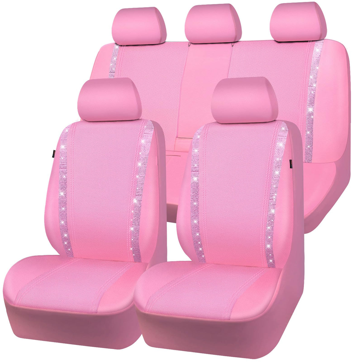 CAR PASS front seat cover in pink showing stylish protection and comfort