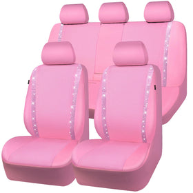 CAR PASS front seat cover in pink showing stylish protection and comfort