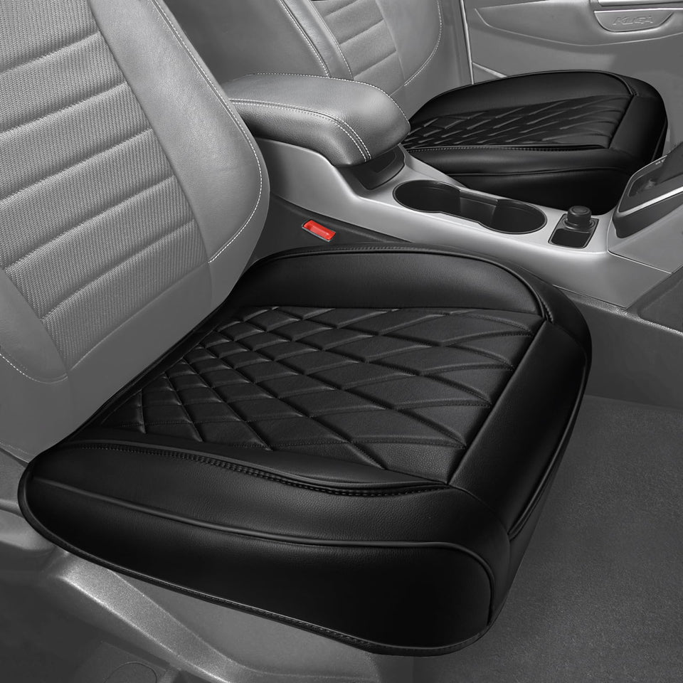 CAR PASS front view showing full-wrapped seat cover and sleek fit