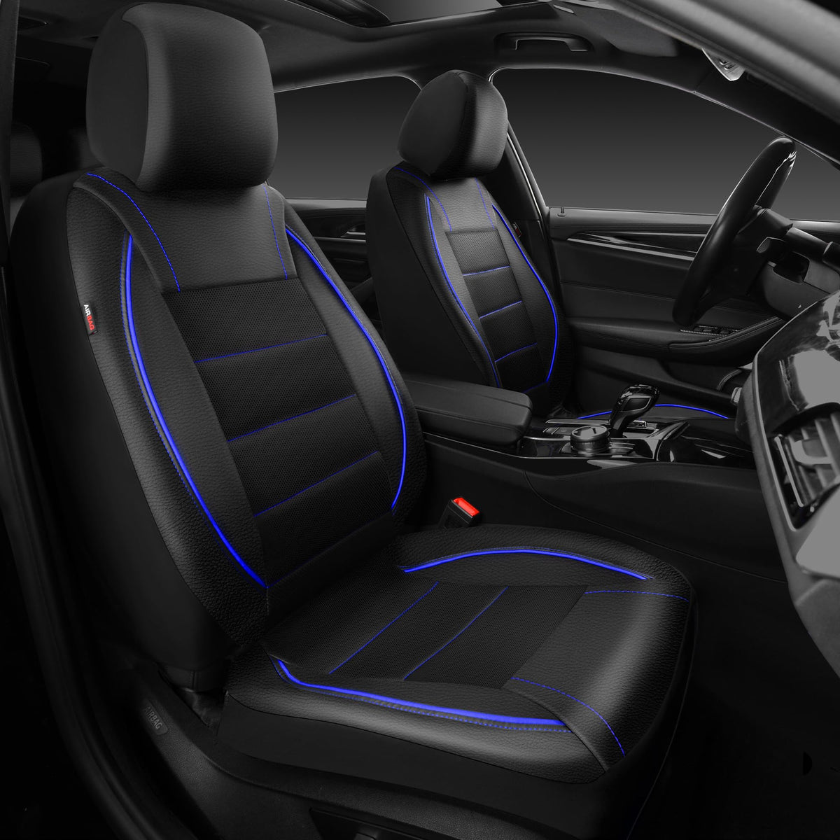 CAR PASS front seat cover installed showing neat fit and protection