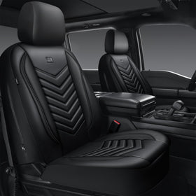 CAR PASS front seat cover full front view showing clean protection