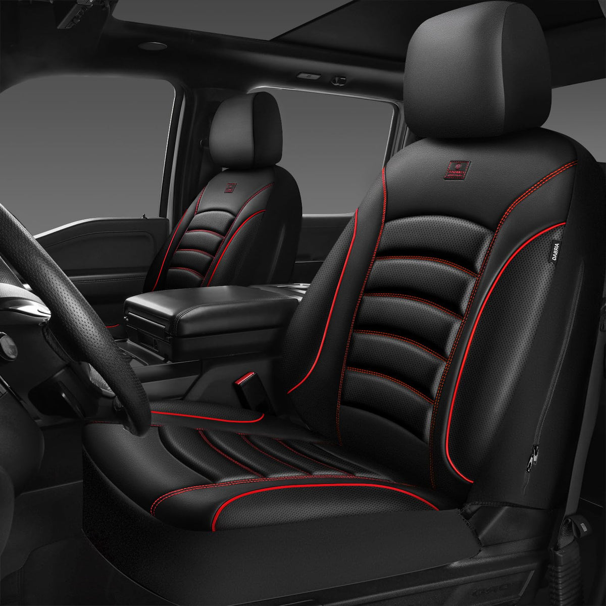 CAR PASS full front seat cover installed showing protection and comfort