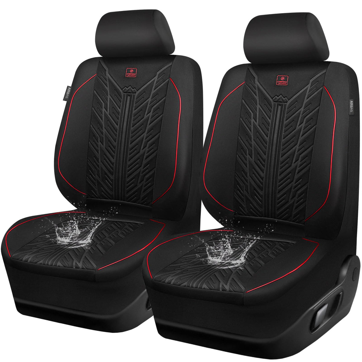 CAR PASS full front seat cover installed showing complete protection and fit