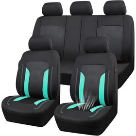 CAR PASS front seat cover full view showing sporty fit and breathable comfort