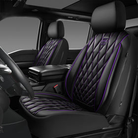 CAR PASS front view showing fitted seat covers and upgraded interior look