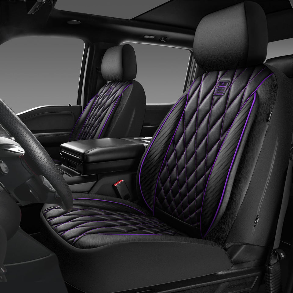 CAR PASS front view showing fitted seat covers and upgraded interior look