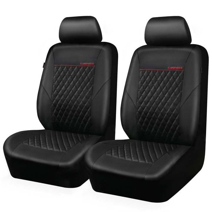 CAR PASS front seat covers full front view showing fitted look and protection